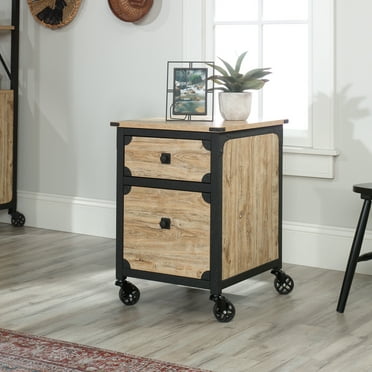 Sauder Steel River 2-Drawer Mobile File Cabinet, Milled Mesquite Finish