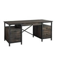 thumbnail image 1 of Sauder Steel River Executive Desk, Carbon Oak Finish, 1 of 16