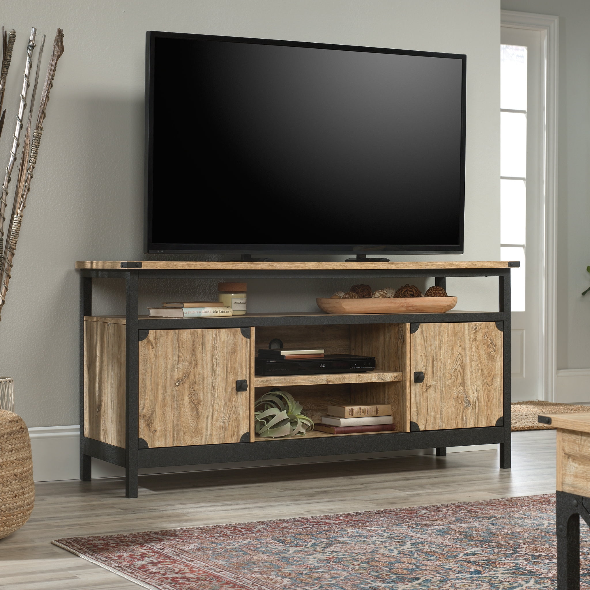 Sauder steel river tv stand discount