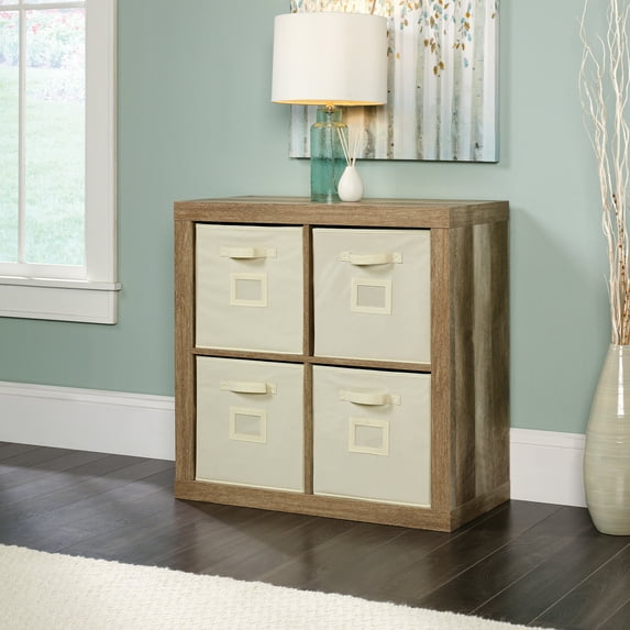 Sauder Stow-away Cube Storage 4-Cube Organizer, Lintel Oak Finish