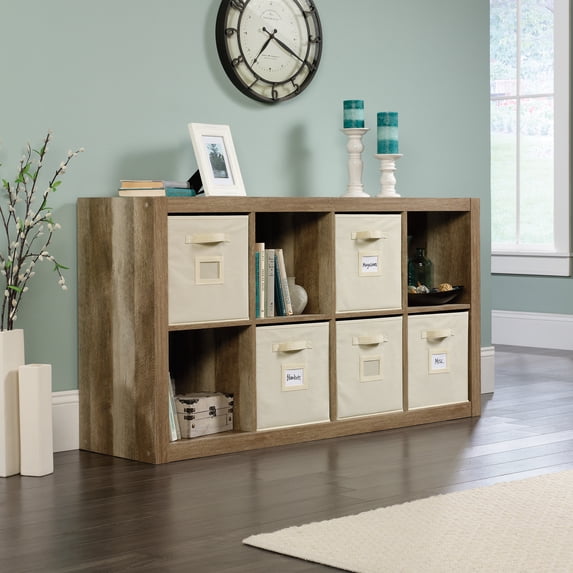Sauder Stow-away Cube Storage 8-Cube Organizer, Lintel Oak Finish