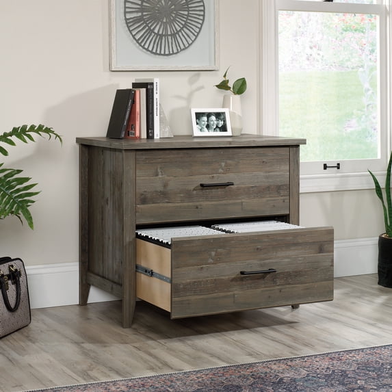 Sauder Summit Station 2-Drawer Lateral File Cabinet, Pebble Pine Finish
