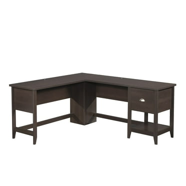 Sauder Summit Station Engineered Wood L-Desk in Cinnamon Cherry