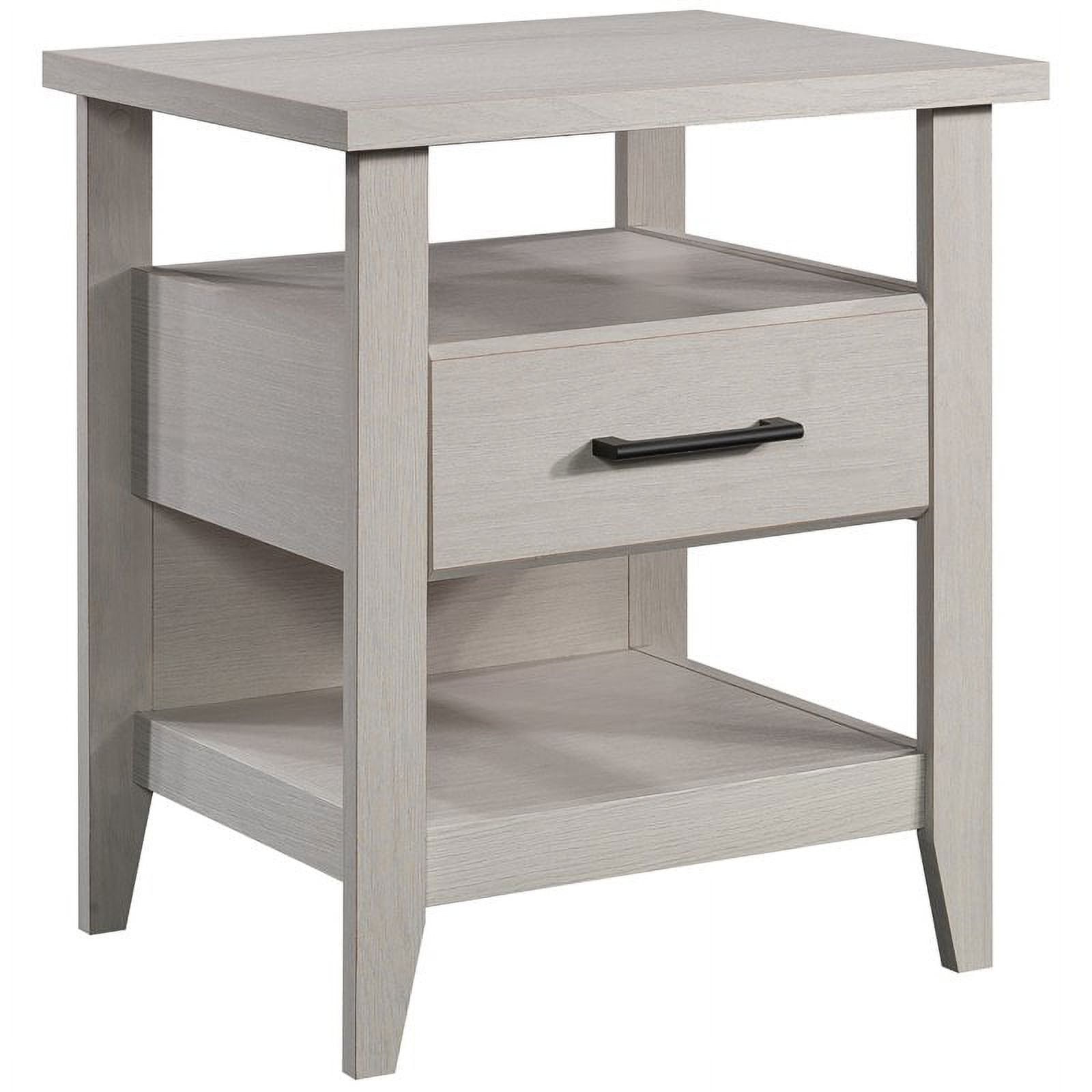 Summit Station Glacier Oak Nightstand with Open Shelves