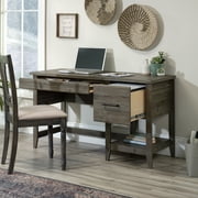 Sauder Summit Station Single Pedestal Desk with Filing Drawer, Pebble Pine Finish