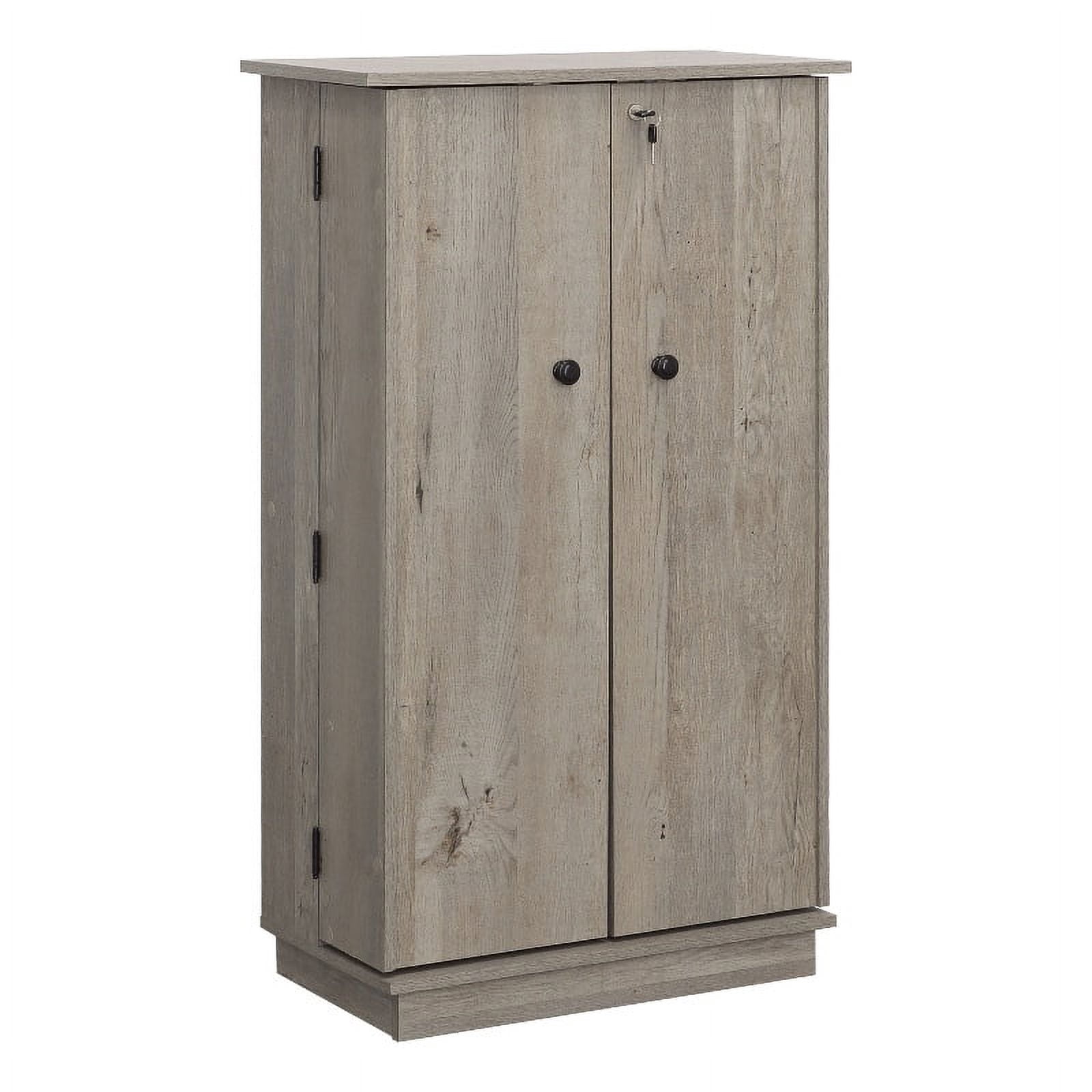 Sauder Sundar Engineered Wood Multi-Media Cabinet in Mystic Oak Finish ...