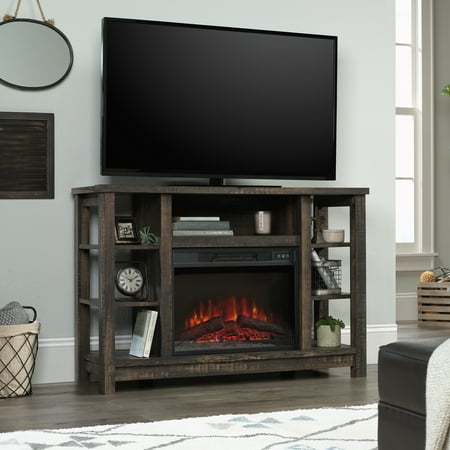 Sauder - Media Fireplace - Carbon Oak - Carbon Oak