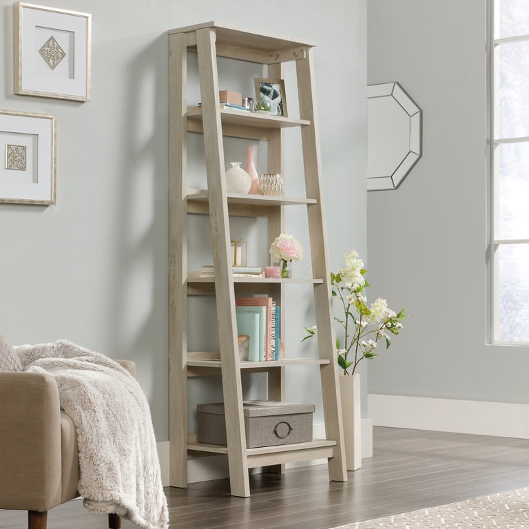 Sauder Trestle 5-Shelf Bookcase, Chalked Chestnut Finish - Walmart.com