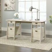 Sauder Trestle Executive Desk, Chalked Chestnut Finish