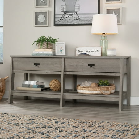 Sauder - Trestle 60" TV Credenza-Mystic Oak - Mystic Oak