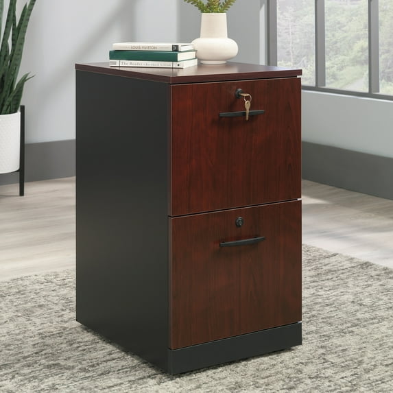 Sauder Via Engineered Wood File Cabinet in Classic Cherry Finish