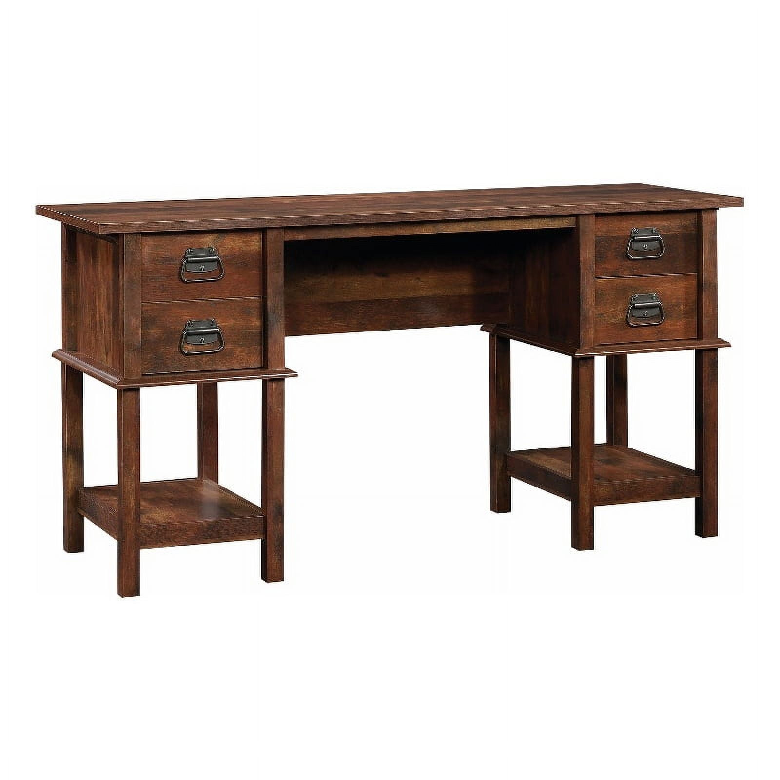 Curado Cherry Spacious Home Office Desk with File Storage