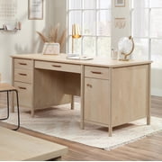 Sauder Whitaker Point Engineered Wood Executive Desk in Natural Maple