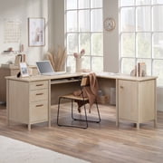 Sauder Whitaker Point Engineered Wood L-Desk in Natural Maple Finish