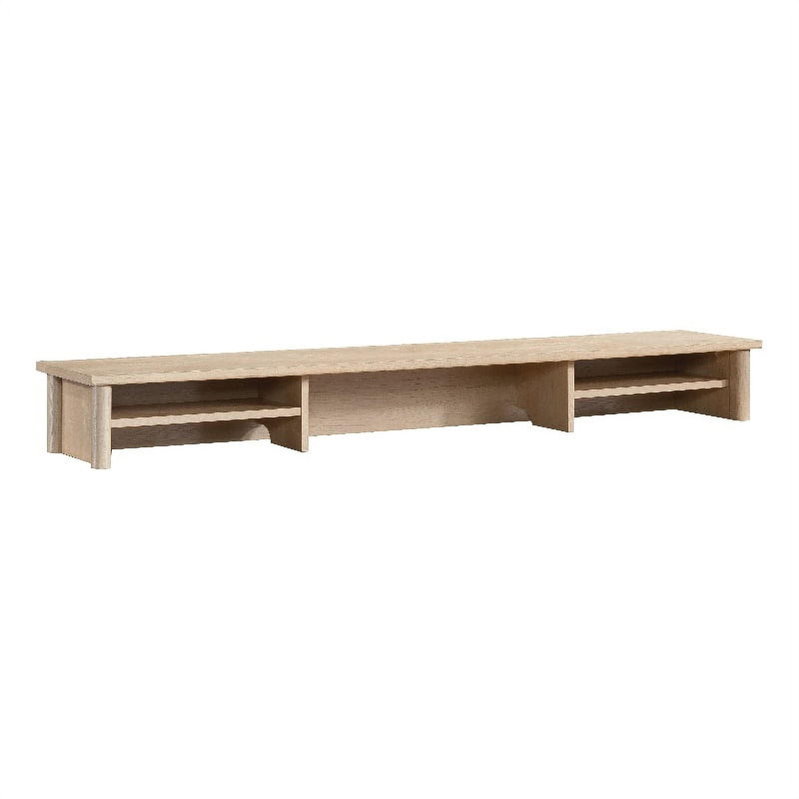 Natural Maple 60" Engineered Wood Desktop Hutch Organizer