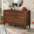 thumbnail image 1 of Sauder Willow Place Engineered Wood 6 Drawer Dresser in Grand Walnut, 1 of 13