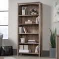 thumbnail image 1 of Sauder Woodburn 5-Shelf Display Bookcase, Washed Walnut Finish, 1 of 9