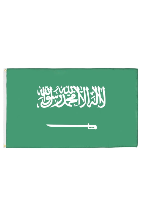 Saudi Arabia Flag 2x3 ft 100D Polyester 2 Grommets 90x60 cm