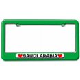 thumbnail image 1 of Saudi Arabia Love with Hearts License Plate Tag Frame, Multiple Colors, 1 of 1