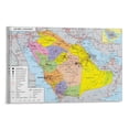 thumbnail image 1 of Saudi-Arabia Map Posters Painting On Canvas Wall Art Poster Scroll Picture Print Living Room Walls Decor Home Posters 12x18inch(30x45cm), 1 of 6