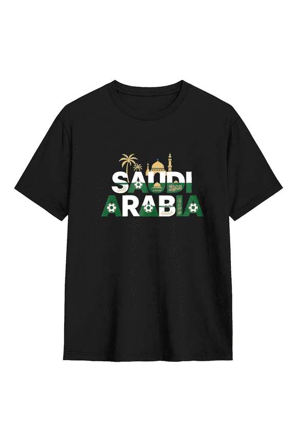Saudi Arabia Vintage Graphic Tee For Men And Women, Travel Adventure Cotton Short Sleeves T-Shirt