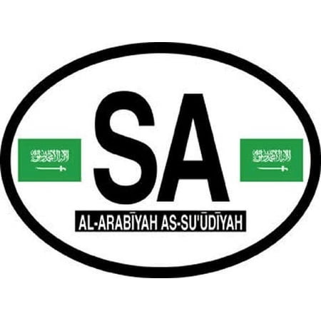 Saudi Arabia oval decal for auto, truck or boat