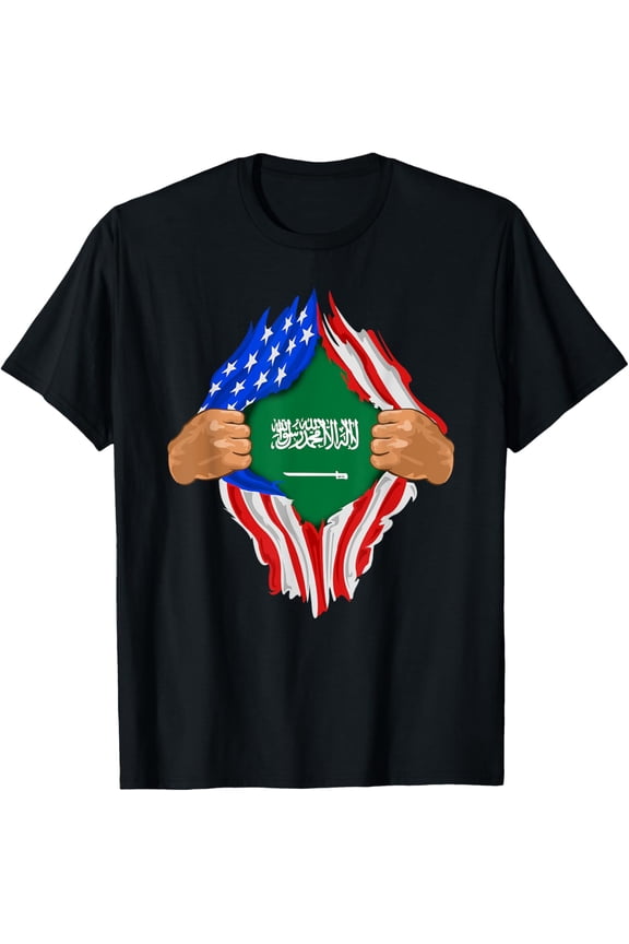 Saudi Arabian Blood Inside Me Shirt | Saudi Arabia Flag Gift T-Shirt