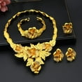thumbnail image 1 of Saudi Women's Necklace Bracelet Earrings Four-piece Ring Set, 1 of 2
