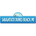 thumbnail image 1 of Saugatuck Dunes MI Michigan Beach Street Sign | Indoor/Outdoor | Surfer Ocean Lover Décor For Beach House Garages Living Rooms Bedroom | Signmission Personalized Gift, 1 of 5