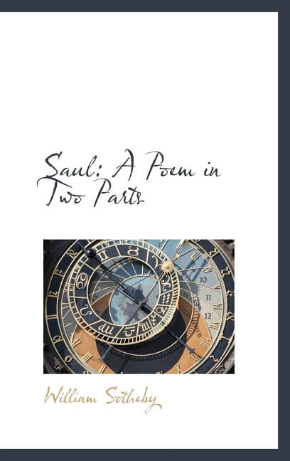 Saul: A Poem in Two Parts Hardcover