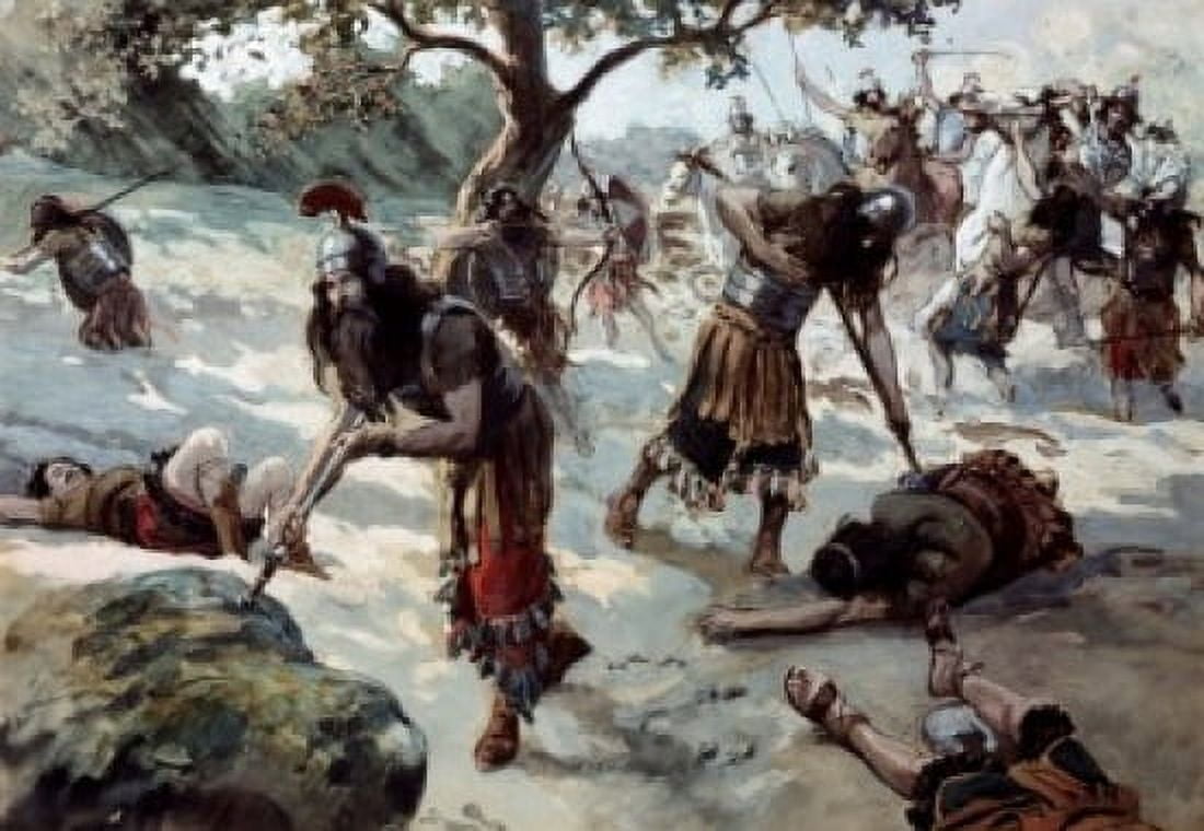 Saul Falls Upon His Sword James Tissot (1836-1902 French) Jewish Museum New York City Canvas Art - James Tissot (24 x 36)