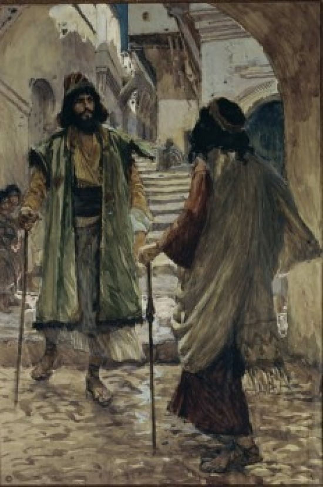 Saul Meeteth with Samuel James Tissot (1836-1902French) Watercolor on paper Jewish Museum New York Canvas Art - James Tissot (24 x 36)