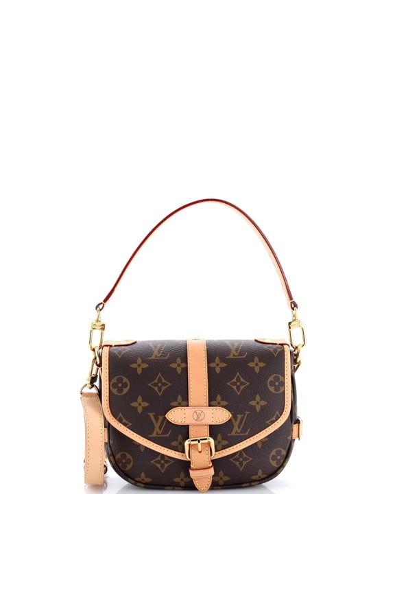 Saumur Handbag Monogram Canvas BB By Rebag