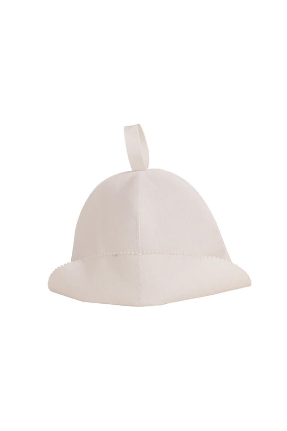 Sauna Felt Hat Head Protection Cap Versatile Lightweight Good Water Absorption 13.8x9inch Portable Traditional for Bathing or Steaming White