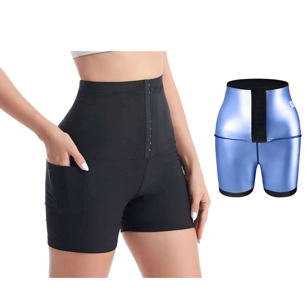 Sauna Leggings Sweat Pants for Women High Waist Compression Slimming Hot  Thermo Workout Gym Thighs Body Shaper (3-point Pants)