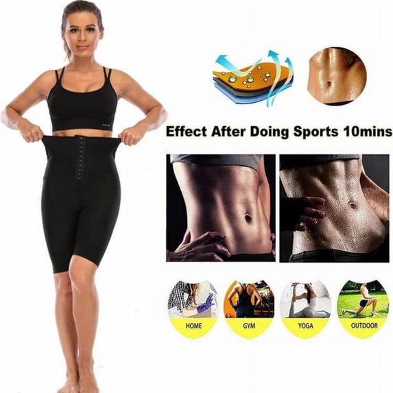 Sauna Leggings for Women Sweat Pants Compression High Waist Slimming Hot Thermo Workout Training Capri Body Shaper