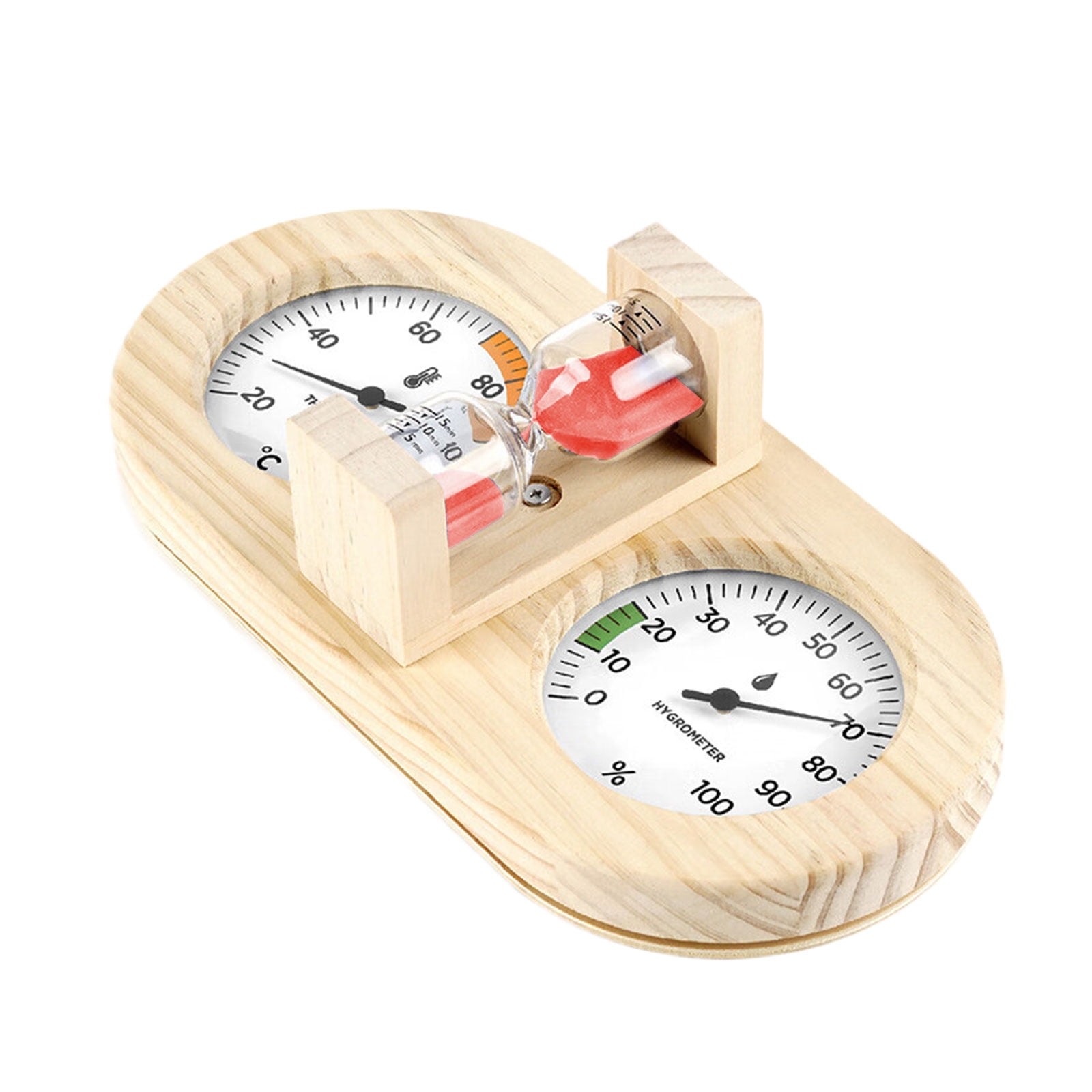 Sauna Room Wall Mounted Thermometers Hygrometer Waterproof Clear Room Temperature Humidity Meter with Sand Timer