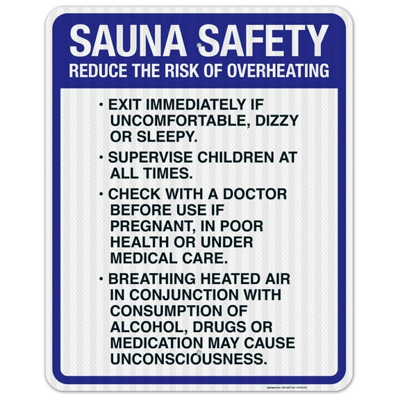 Sauna Safety Sign, Pool Sign,