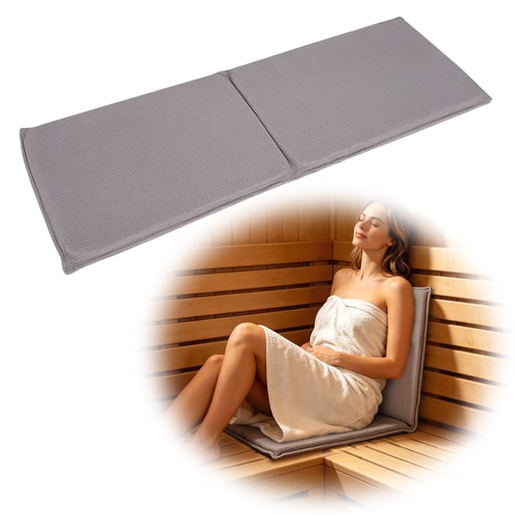 Sauna Seat Cushion for Bench, Infrared Sauna Pad Accessories, Finnish Sauna Mat Heat Resistant for Inside Outside, Shower Bench Spa Seat Cushion, Bath Chair Mattress with Removable Cover