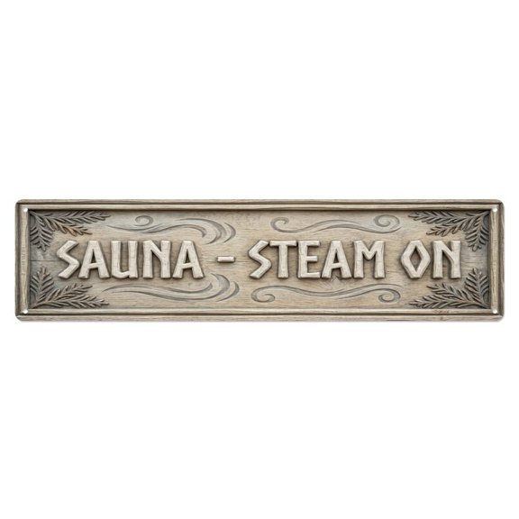Sauna Steam Hot Sauna Vintage Metal Tin Sign Plaque Wall Decor for Cafe, Club, Garden Metal Poster 4x16Inch