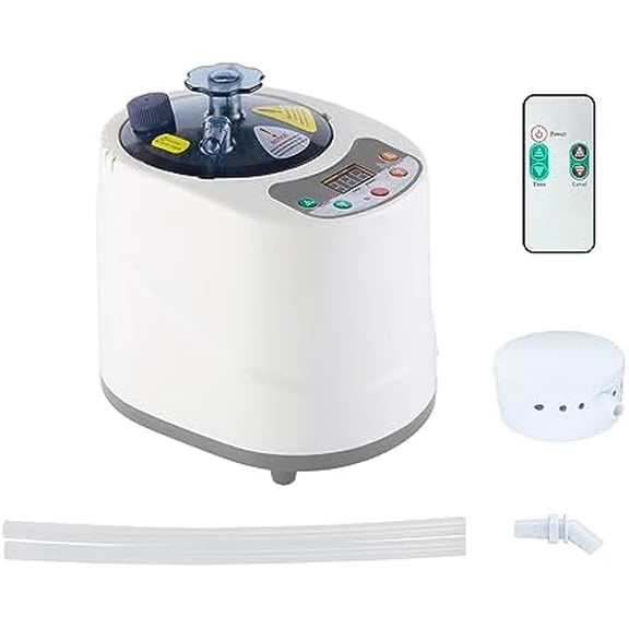 Sauna Steamer Portable Pot 2 Liters, Stainless Steel Steam Generator with Remote Control, Spa Machine with Timer Display Mist Moisturizing for Body Detox (110V)$$Garden & Patio