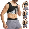 thumbnail image 1 of Sauna Suit for Men Waist Trainer Vest Front Zipper Body Shaper with Adjustable Tank Top Gym & Exercise Compression Vest, Sweat-Boosting Workout Top Size 4XL White, 1 of 7