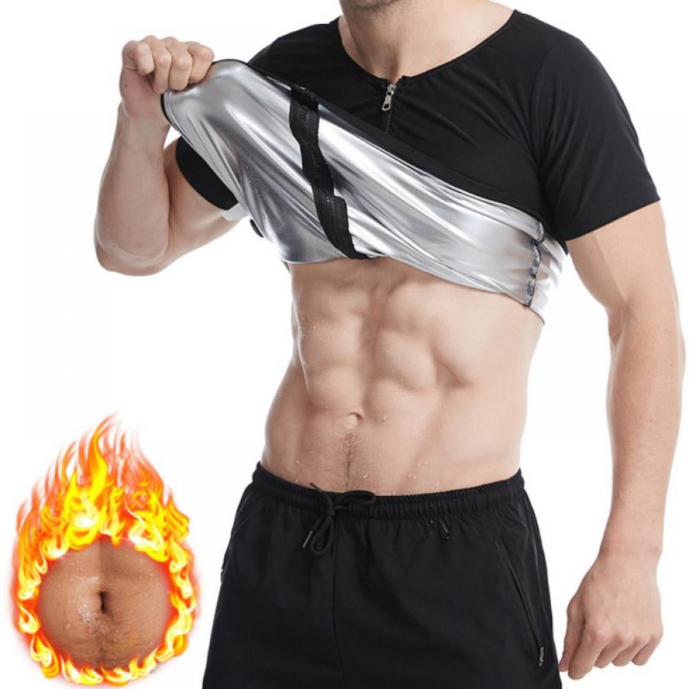 Sauna Suit for Men Hot Sweat Suit Body Shaper Sauna Shirt Workout Cami Top for Tummy Loss Walmart