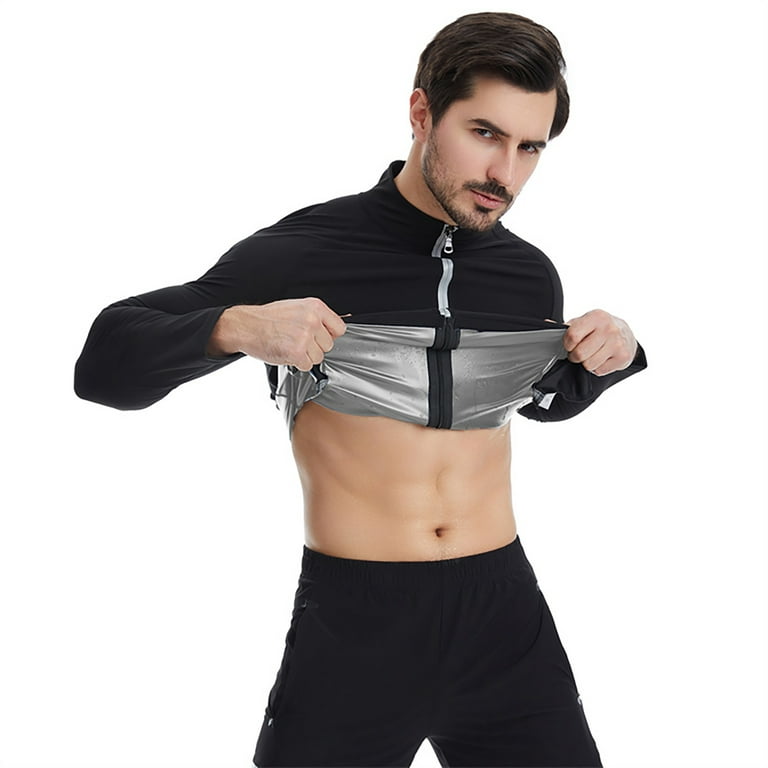 Sauna Suit for Men Sweat Suits Long Sleeve Sauna Shirt Workout