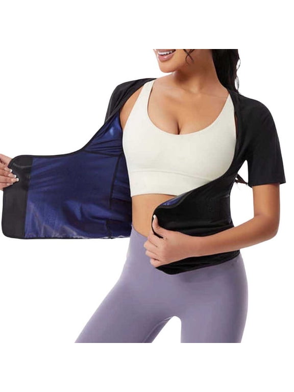 Sauna Suit for Women, Sweat Waist Trainer Vest Cincher Body Shaper, Corset Slimming Tummy Control Workout Tank Tops