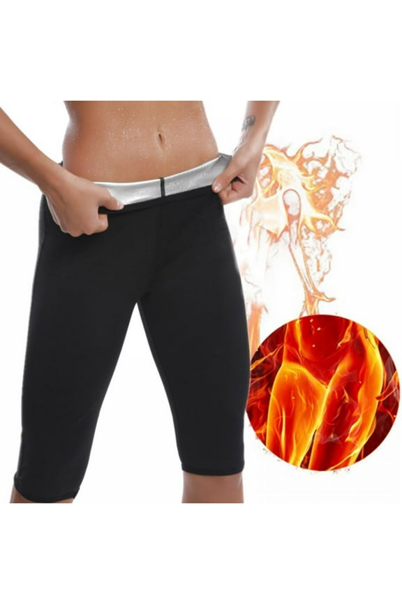 Sauna Sweat Shapewear High Waisted Shorts Leggings Pants Workout Suit Waist Trainer Weight Loss Lower Body Shaper Sweatsuit Exercise Fitness Gym Women