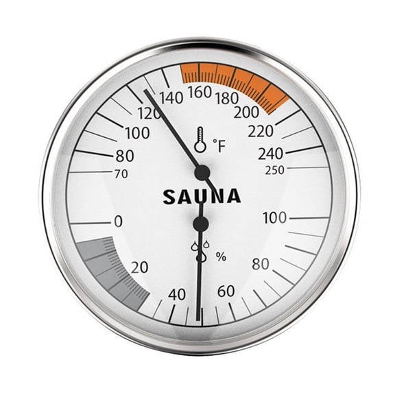 Sauna Temperature Humidity Gauge Rustproof Housing Extreme Heat Resistant for Home Spas