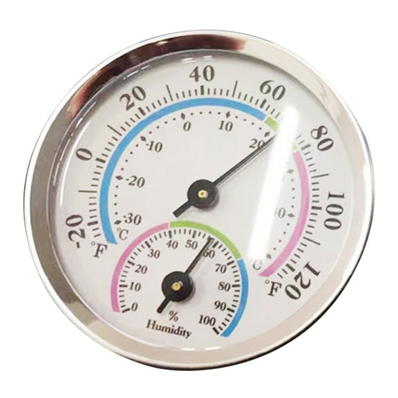 Sauna Thermometer Metal Dial Indoor Thermometer Hygrometer Hygro-thermometer Sauna Room Accessory Temp Monitor Gauge