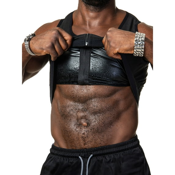 Sauna Vest Hot Sweat Waist Trainer for Men Neoprene Slimming Tank Top Sweat Enhancing Vest Workout Suit