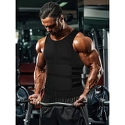 Sauna Vest Waist Trainer for Men, Neoprene Double Sweat Belt Body Shaper, Black  S .